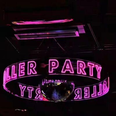 Customized Round Acrylic Hanging Space LED neon sign product image
