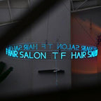 Customized Round Acrylic Hanging Space LED neon sign product image