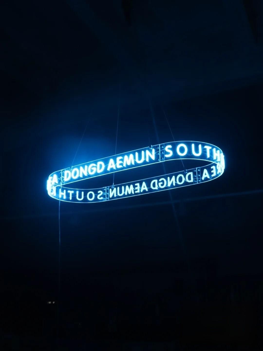 Customized Round Acrylic Hanging Space LED neon sign product image
