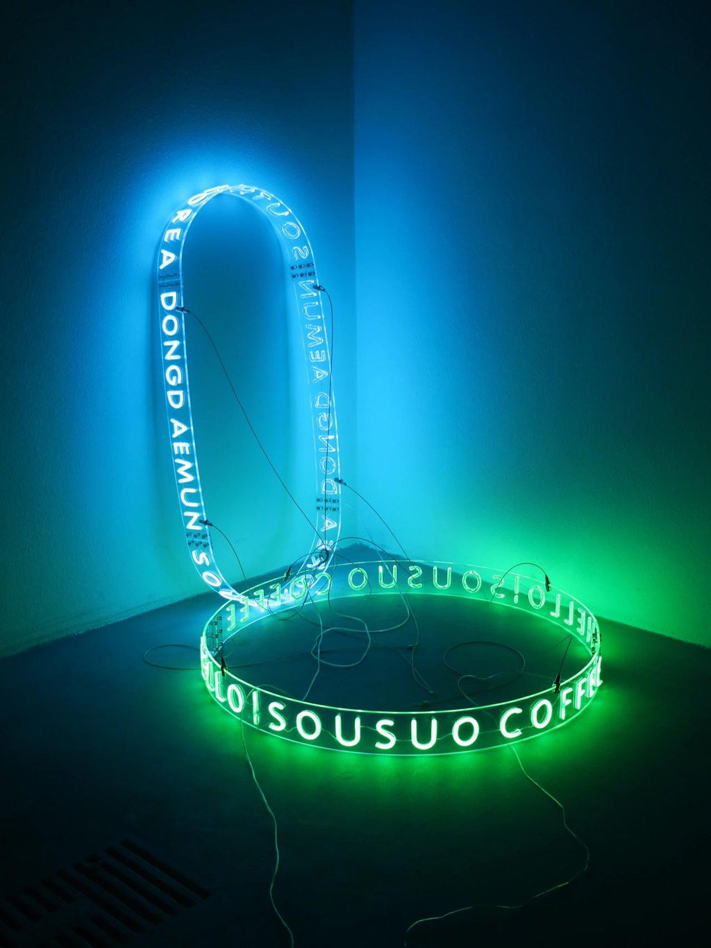 Customized Round Acrylic Hanging Space LED neon sign product image