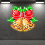 Christmas Bells Light Decoration - Red LED neon sign product image