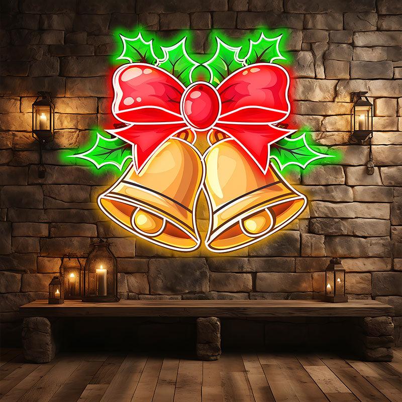 Christmas Bells Light Decoration - Red LED neon sign product image