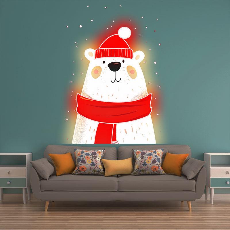 Cute Festive Christmas Bear - Wearing LED neon sign product image