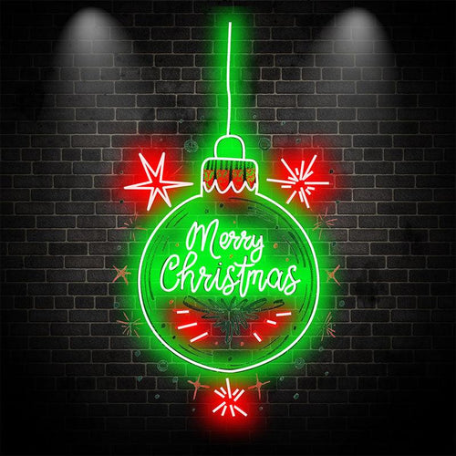Big Green Light Bulb Decoration LED neon sign by NeonCS