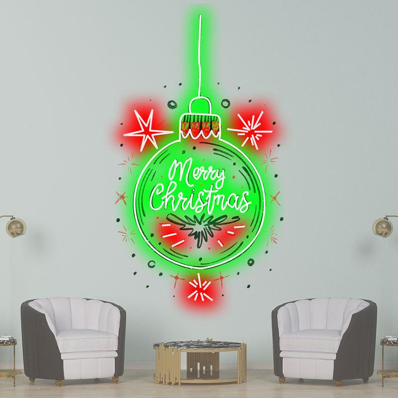 Big Green Light Bulb Decoration LED neon sign product image