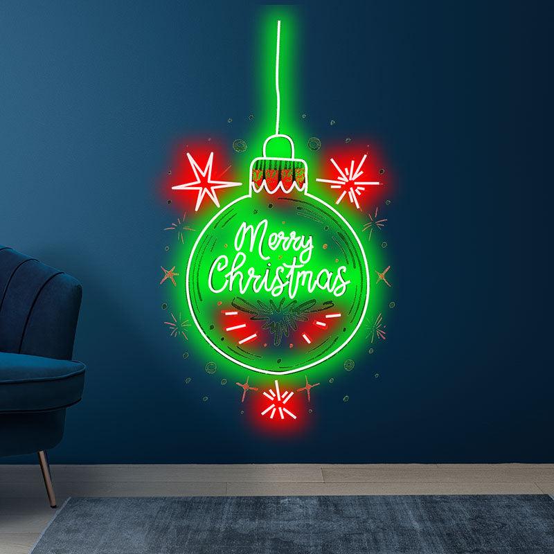 Big Green Light Bulb Decoration LED neon sign product image