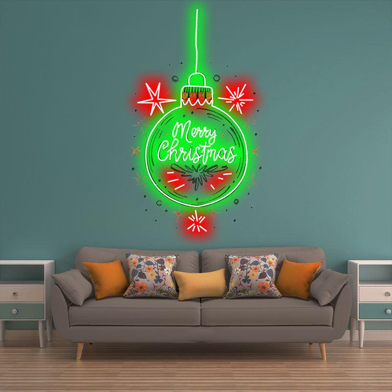Big Green Light Bulb Decoration LED neon sign product image