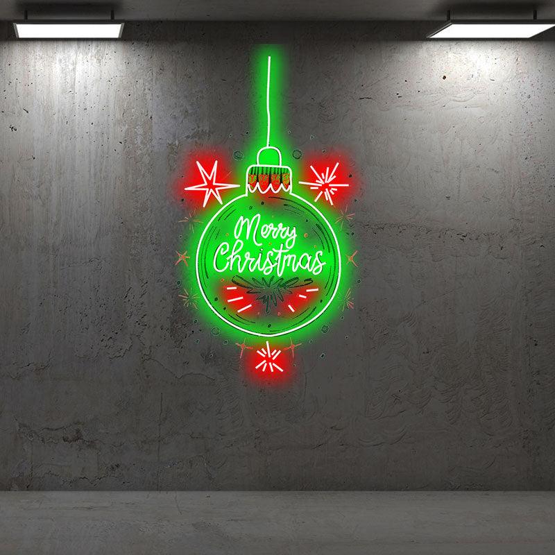 Big Green Light Bulb Decoration LED neon sign product image