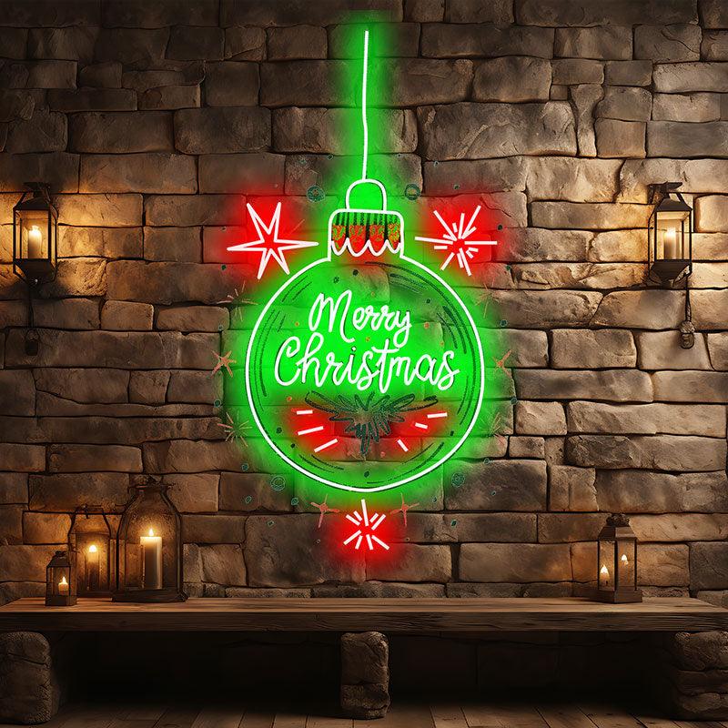 Big Green Light Bulb Decoration LED neon sign product image