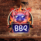 Wild Hog Barbecue Feast: a Tasty Time LED neon sign product image