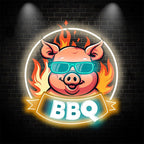 Wild Hog Barbecue Feast: a Tasty Time LED neon sign by NeonCS
