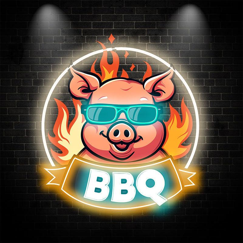 Wild Hog Barbecue Feast: a Tasty Time LED neon sign by NeonCS