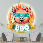 Wild Hog Barbecue Feast: a Tasty Time LED neon sign product image