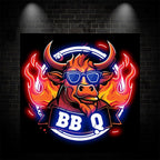 Handsome Bull Wearing Sunglasses LED neon sign by NeonCS