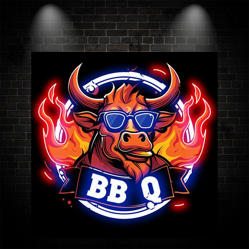 Handsome Bull Wearing Sunglasses LED neon sign by NeonCS