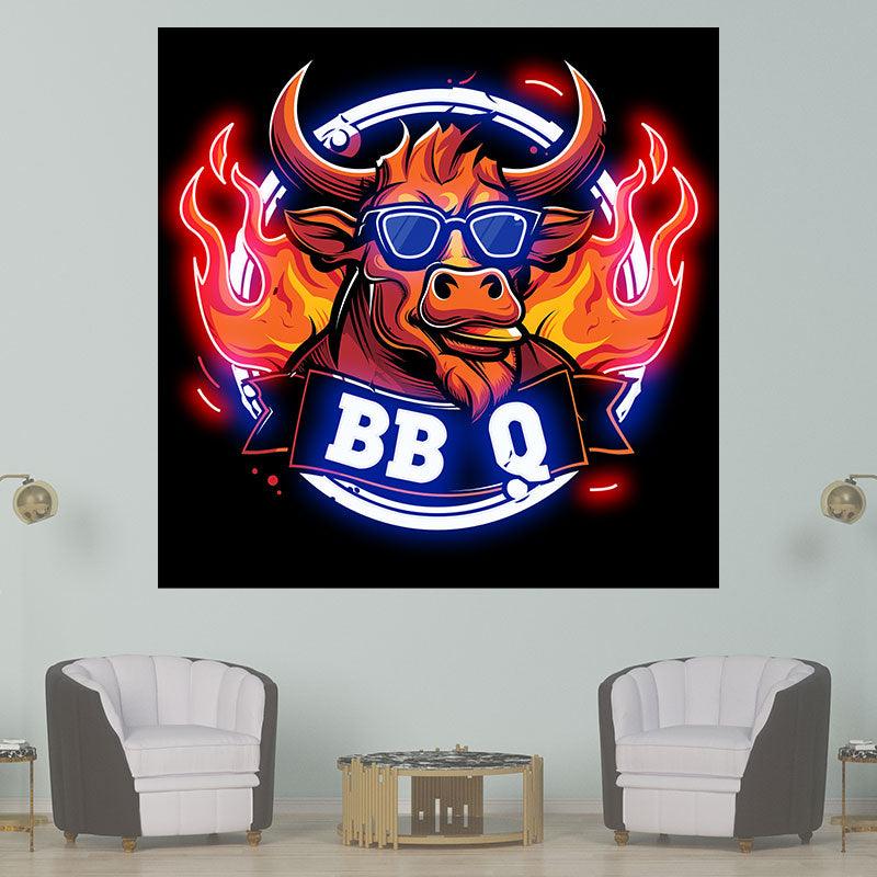 Handsome Bull Wearing Sunglasses LED neon sign product image