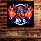 Handsome Bull Wearing Sunglasses LED neon sign product image