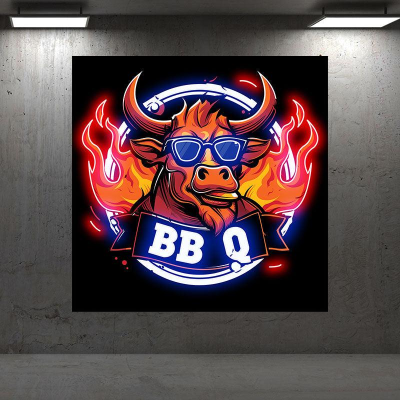 Handsome Bull Wearing Sunglasses LED neon sign product image