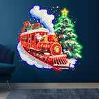 Santa Claus Red Train - Filled with LED neon sign product image