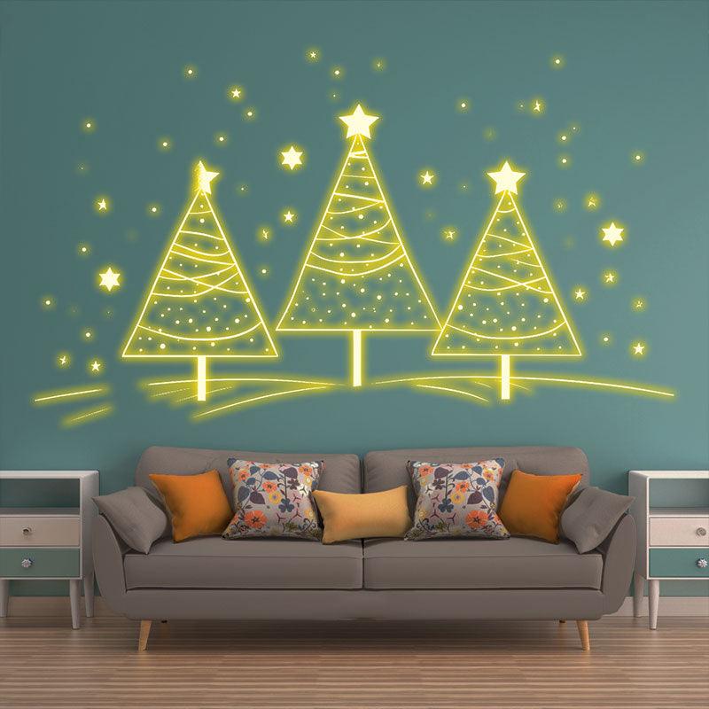 Three Golden Christmas Tree Decoration LED neon sign product image