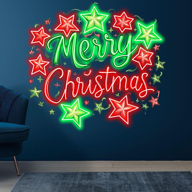 Alphabet & Pentagram Colorful LED neon sign product image