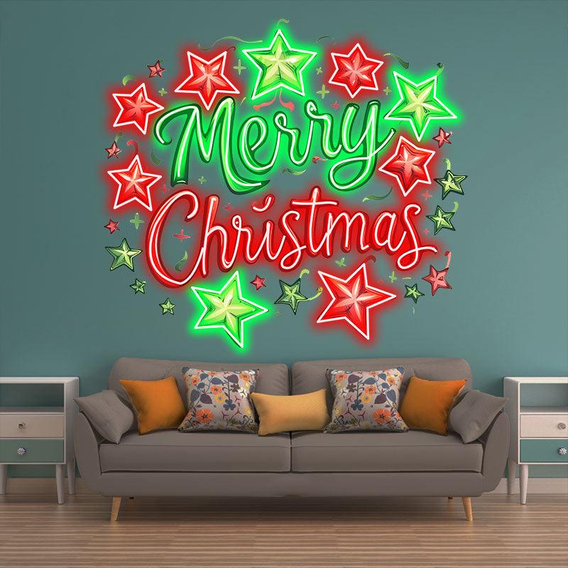 Alphabet & Pentagram Colorful LED neon sign product image