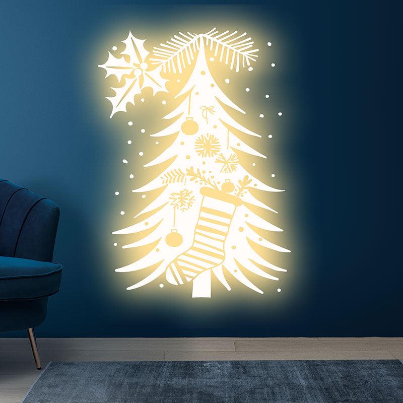 Glowing Gold Christmas Tree LED neon sign product image