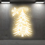Glowing Gold Christmas Tree LED neon sign product image