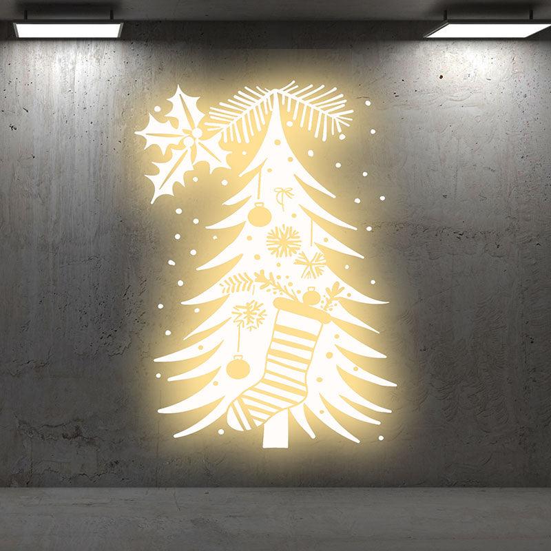 Glowing Gold Christmas Tree LED neon sign product image