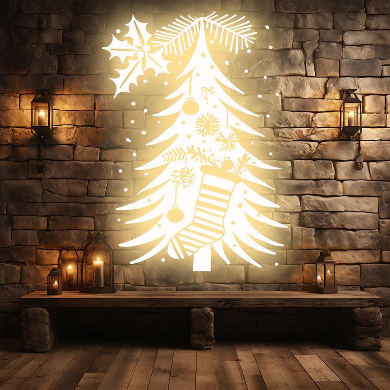 Glowing Gold Christmas Tree LED neon sign product image