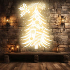 Glowing Gold Christmas Tree LED neon sign product image