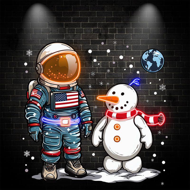 Christmas Astronauts and Snowmen: a LED neon sign by NeonCS