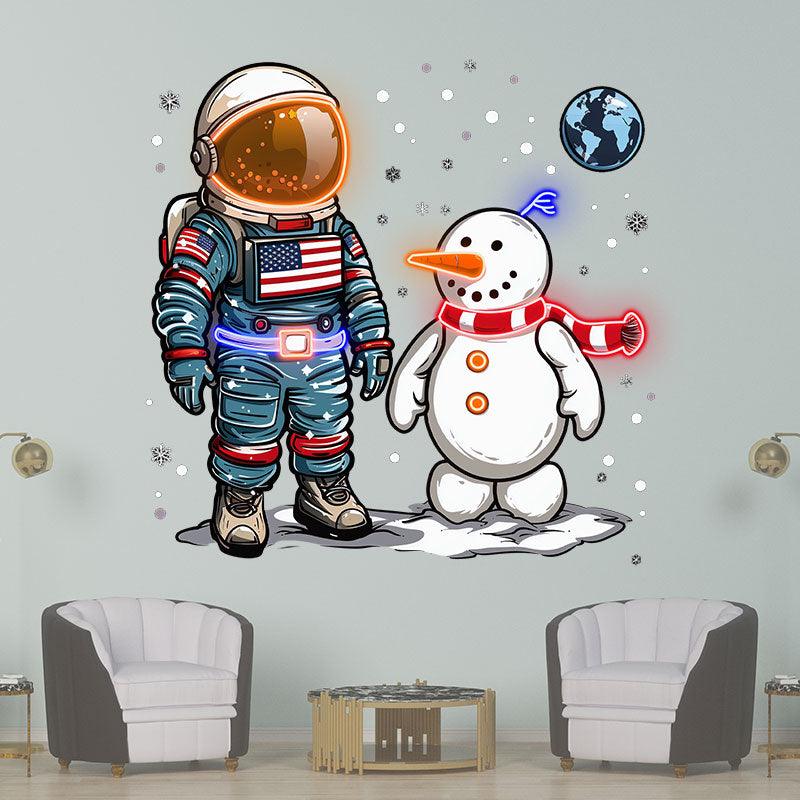 Christmas Astronauts and Snowmen: a LED neon sign product image