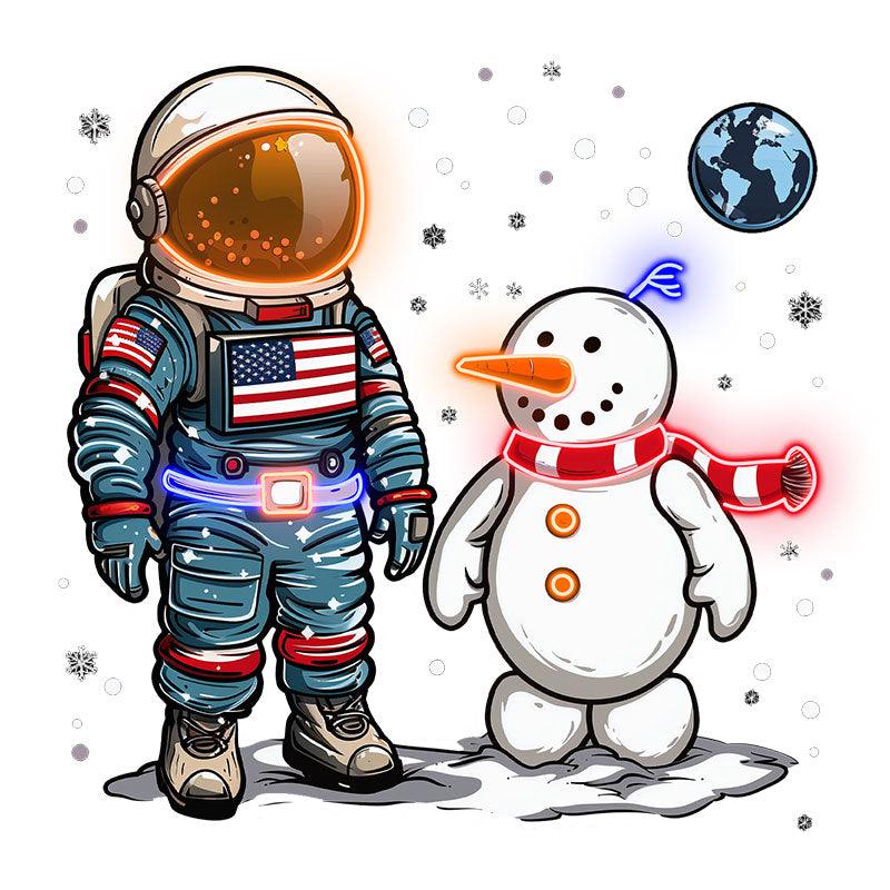 Christmas Astronauts and Snowmen: a LED neon sign product image