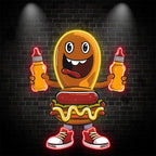 Fun Cartoon: Burger and Hot Dog's LED neon sign by NeonCS