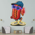 Cool Hot Dogs: Wearing Hats Sunglasses LED neon sign product image