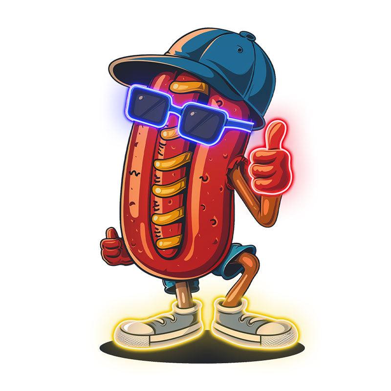 Cool Hot Dogs: Wearing Hats Sunglasses LED neon sign product image