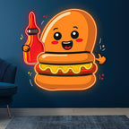 Happy Burger: Holding the Ketchup and LED neon sign product image
