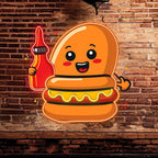 Happy Burger: Holding the Ketchup and LED neon sign product image