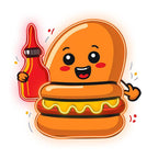 Happy Burger: Holding the Ketchup and LED neon sign product image