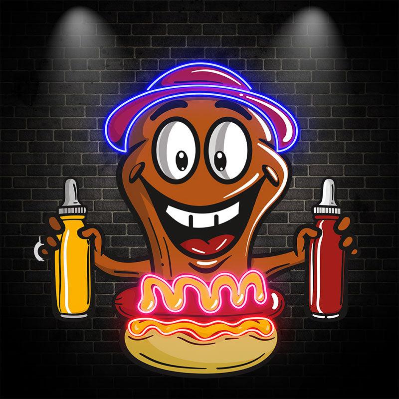 Hot Dog Buddy: Happy and Ready for a LED neon sign by NeonCS
