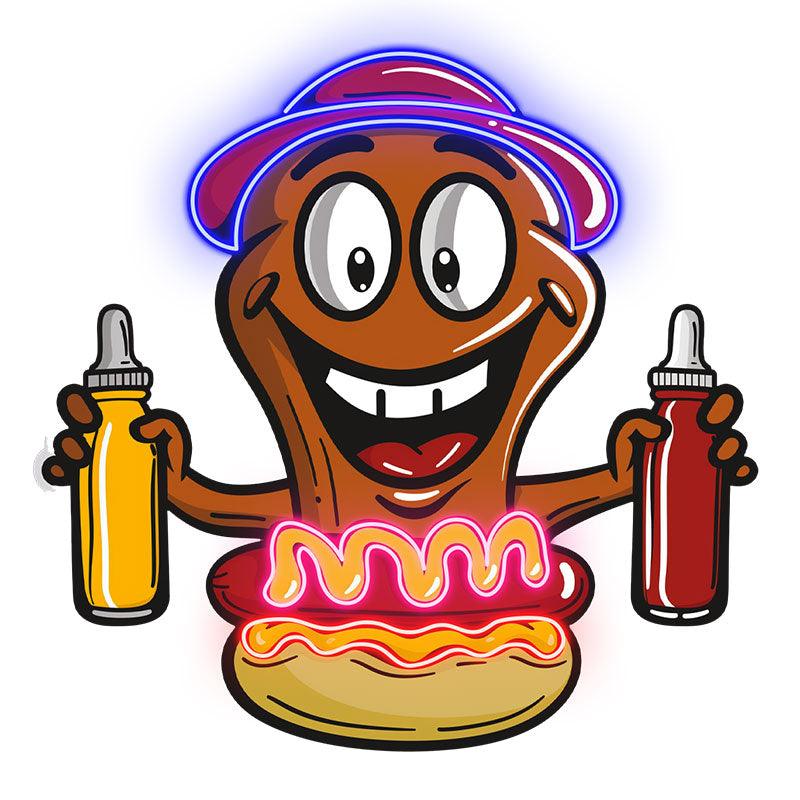 Hot Dog Buddy: Happy and Ready for a LED neon sign product image
