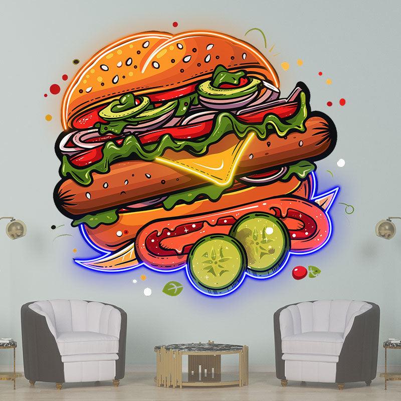 Tasty Burger - Creative with Multiple LED neon sign product image