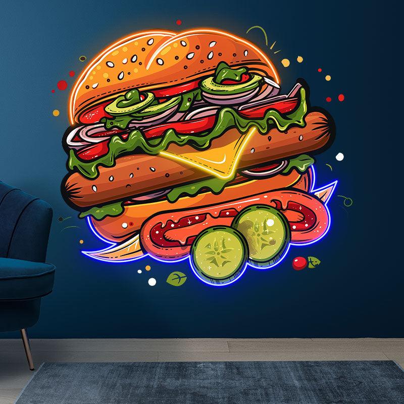 Tasty Burger - Creative with Multiple LED neon sign product image