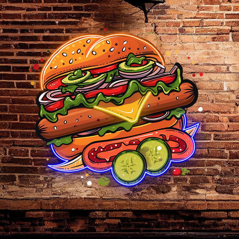 Tasty Burger - Creative with Multiple LED neon sign product image