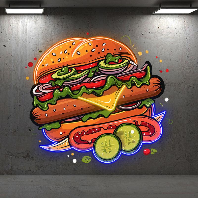 Tasty Burger - Creative with Multiple LED neon sign product image