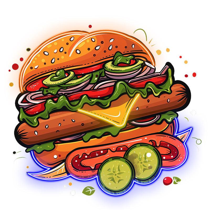 Tasty Burger - Creative with Multiple LED neon sign product image