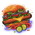 Tasty Burger - Creative with Multiple LED neon sign product image