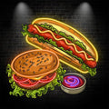 Creative Hot Dog Burger - a Delicious LED neon sign by NeonCS