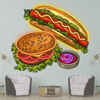 Creative Hot Dog Burger - a Delicious LED neon sign product image